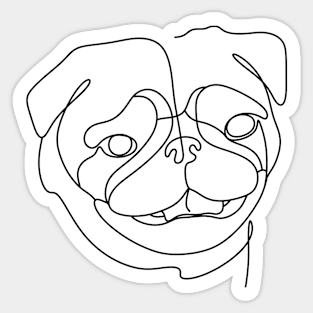 Bulldog face Sticker